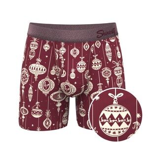 Shinesty Maroon Holiday Boxer Briefs